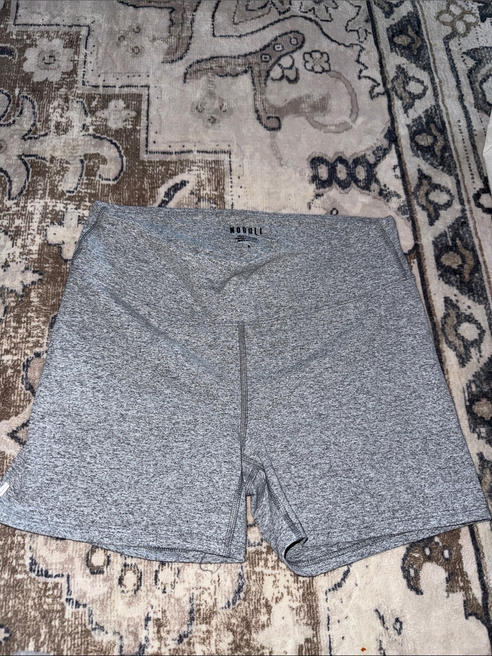 NOBULL Women's Heather Gray Bike Shorts